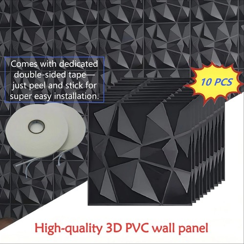 10pcs wall panels - 3d, 30x30cm