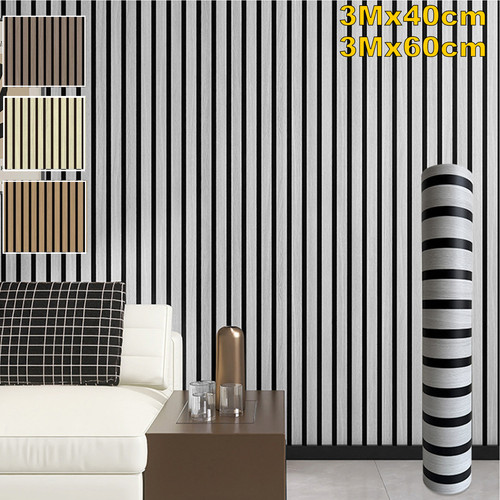 Wood grain panel wallpaper - 3d,