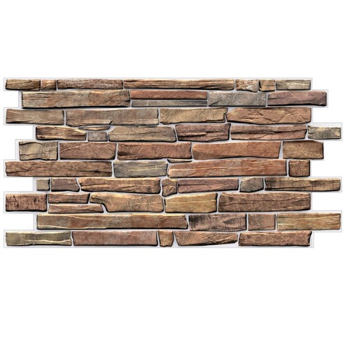 Stone brick wood effect pvc - effect, 3d